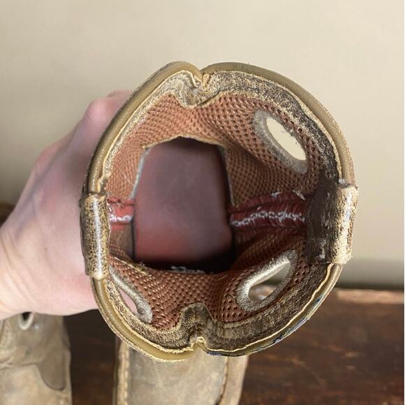 Twisted X Boy’s Moc Toe Pull-On Leather Boot, YDB0002, Size 13.5, Brown - Picture 5 of 6